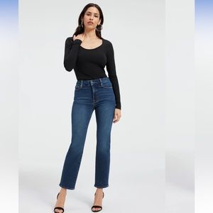 Good American classic slim straight jeans